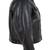 Mens black button design genuine lambskin leather trucker jacket zipper biker style