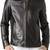 Mens soft genuine lambskin napa leather plain black design