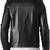 Mens soft genuine lambskin napa leather plain black design