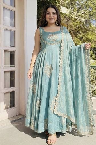 New womens trendy  embroidery sequence work kurta set