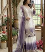 New trending heavy dual tone peding star georgette kurta set