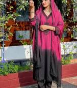 Womens's trendy  french crepe silk kurta sent