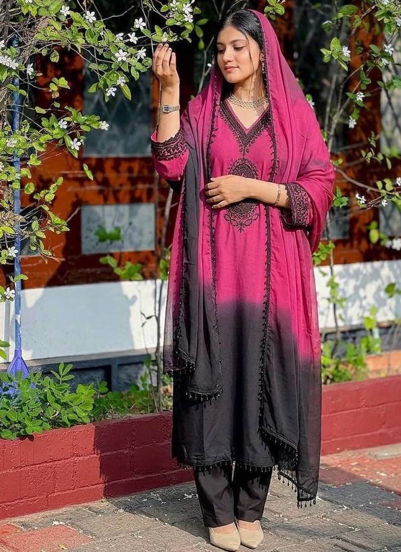 Womens's trendy stylish french crepe silk kurta sent