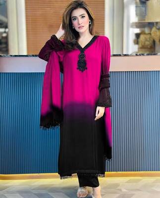Womens's trendy french crepe silk kurta sent 2
