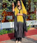 Womens's trendy  french crepe silk kurta sent