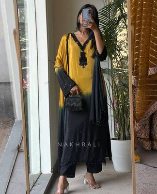 Womens's trendy french crepe silk kurta sent 3