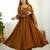 New trendy stylish elegant finish with full flair gown set