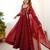 New trendy stylish elegant finish with full flair gown set