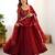 New trendy stylish elegant finish with full flair gown set