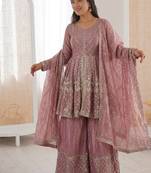 New womens trendy  embroidery sequence work kurta set