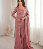 New womens trendy  embroidery sequence work kurta set