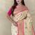 Off White Color Zari Weaving Work Silk Saree