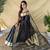 Black Color silver zari chaap weaving Work Silk Saree