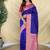 Purple Color  Zari woven buttas Work Silk Saree