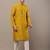 Men’s mustard textured embroidered kurta pyjama set
