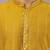 Men’s mustard textured embroidered kurta pyjama set