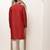 Men’s straight red viscose silk zari-work kurta pyjama set