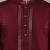 Men’s ivory maroon textured threadwork kurta pyjama set