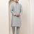 Men's blue straight viscose silk kurta pyjama set