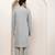 Men's blue straight viscose silk kurta pyjama set
