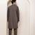 Men's grey straight viscose silk kurta pyjama set