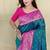 Teal Color Rich zari contrast weaving Work Silk Saree