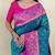 Teal Color Rich zari contrast weaving Work Silk Saree