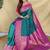 Teal Color Rich zari contrast weaving Work Silk Saree
