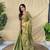 Light Olive Color Zari Weaving Work Silk Saree