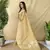 Light Yellow Color Zari Weaving Work art silk saree