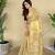 Light Yellow Color Zari Weaving Work Silk Saree