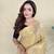 Light Yellow Color Zari Weaving Work Silk Saree