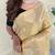 Light Yellow Color Zari Weaving Work Silk Saree