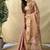 Peach Color Zari Weaving Work Silk Saree