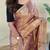 Peach Color Zari Weaving Work Silk Saree