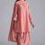 Coral almond chanderi kurta set