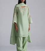 Laurel green chanderi kurta set