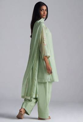 Laurel green chanderi kurta set 3