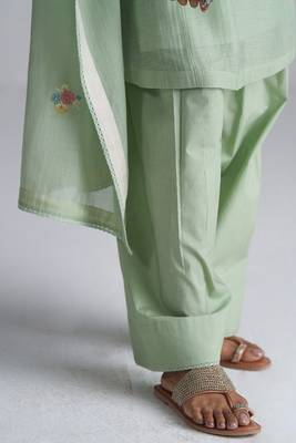 Laurel green chanderi kurta set 5