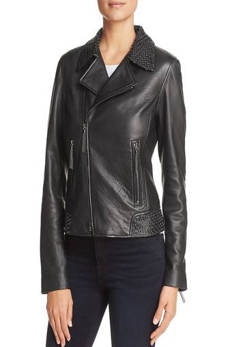 Women's soft  genuine lambskin leather motorcycle slim fit designer biker jacket-cl-w200