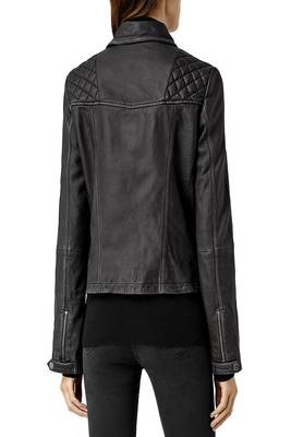 women's genuine lambskin leather biker jacket classic moto zip style special 2