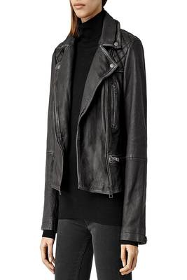 women's genuine lambskin leather biker jacket classic moto zip style special 3