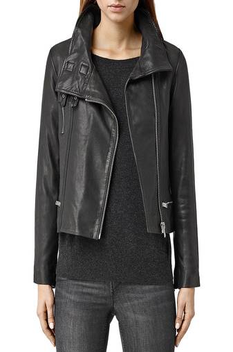 women's genuine lambskin leather biker jacket classic moto zip style high quality