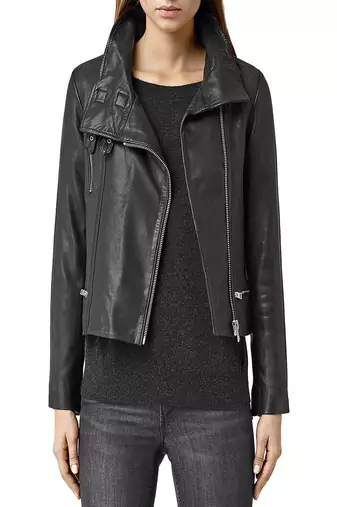 Women's genuine lambskin leather motorcycle slim fit designer biker jacket-ce-206