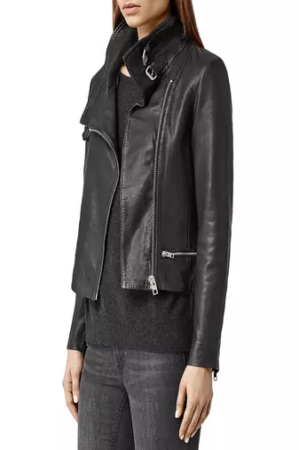 women's genuine lambskin leather biker jacket classic moto zip style high quality