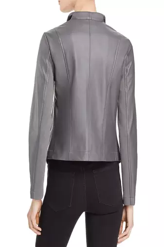 women's genuine lambskin leather biker jacket classic moto zip style top grade