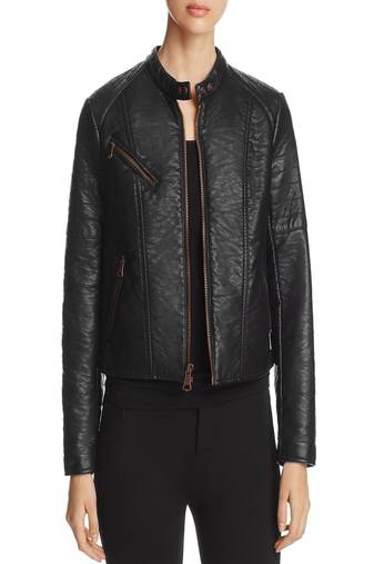 women's genuine lambskin leather biker jacket classic moto zip style fine