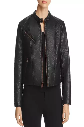 Women's genuine lambskin leather motorcycle slim fit designer biker jacket-ce-208