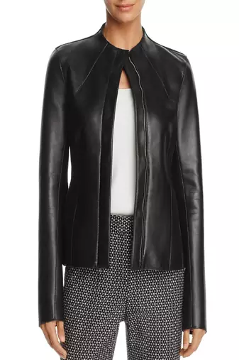 Women's genuine lambskin leather motorcycle slim fit designer biker jacket-ce-209
