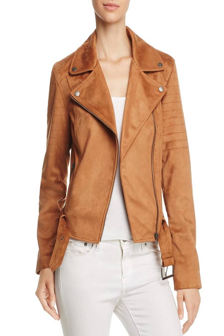 Women's genuine lambskin leather motorcycle slim fit designer biker jacket-ce-210